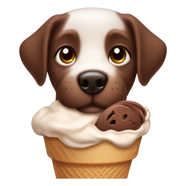 Chocolate milk ice cream puppy sticker