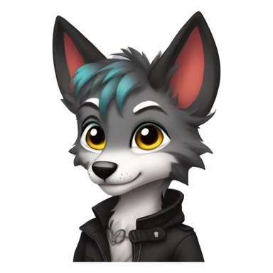 Edgy sharp modern anthro furry by Falvie, LiLaiRa, AngieWolf sticker