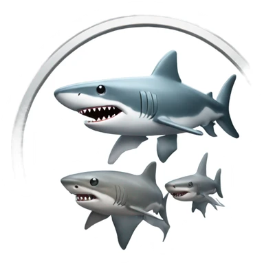 silver coins with shark inside sticker