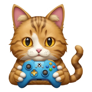 Cat playing Xbox sticker