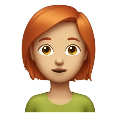 Extremely bored red headed girl sticker