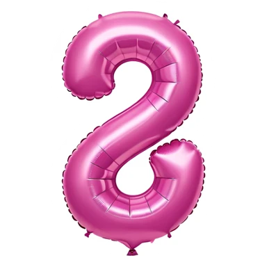 Pink balloons in the number 29 sticker