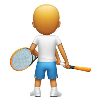 racquet player's back symmetric sticker