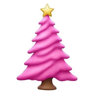 pink Christmas tree sticker