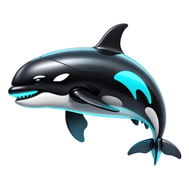 cyberpunk orca robot sticker