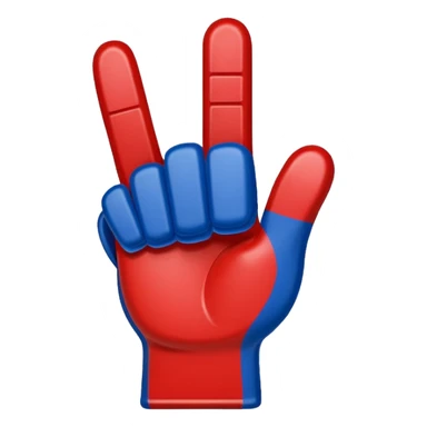 sports foam finger american football blue (#00A3E0) and red (#F9423A) sticker