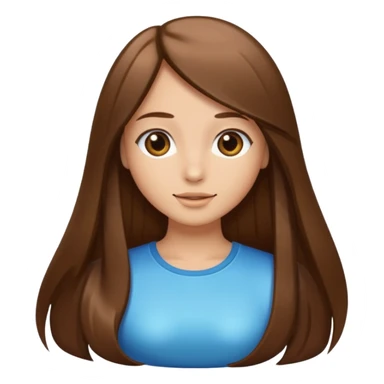 Just a long hair flowing with no face and only straight hair sticker