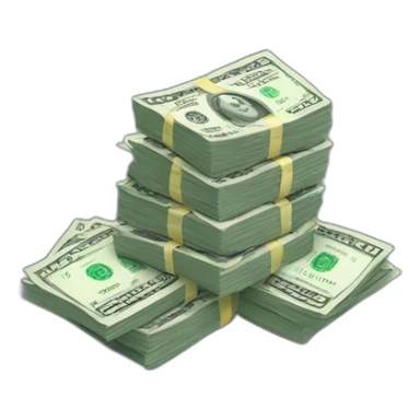 dollar stack of money sticker