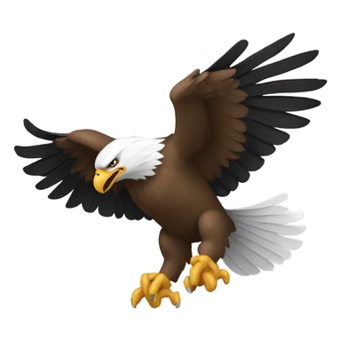 Eagle carrying a football sticker