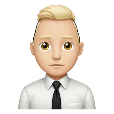 white shirt & black tie sticker