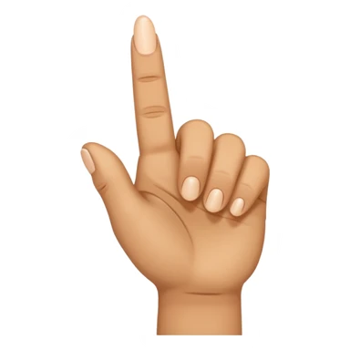 Middle finger wrapped around index finger sticker