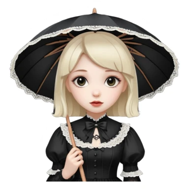 Gothic Lolita girl sticker