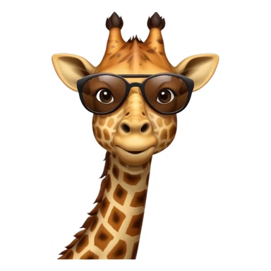 giraffe head and body wtih black sunglasses  sticker
