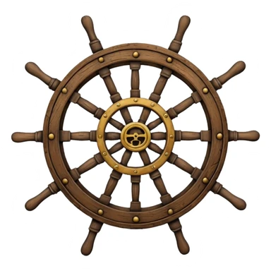 pirate ship wheel sticker