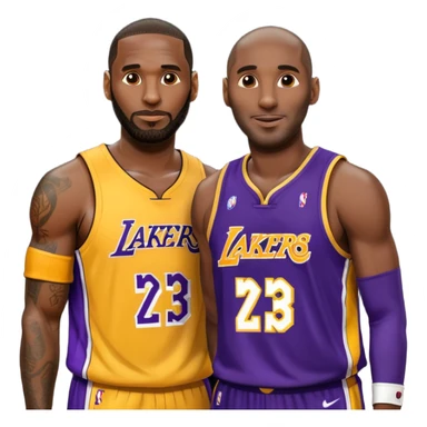 LeBron James and Kobe Bryant sticker