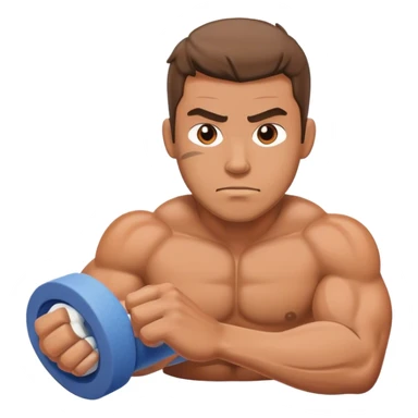 gym guy foam-rolling sticker