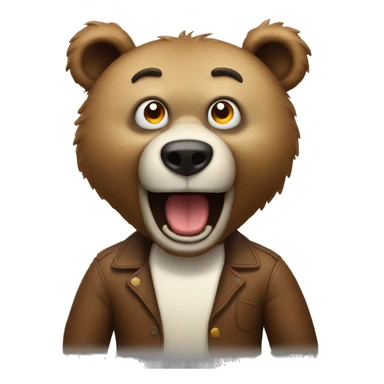 Crazy bear sticker