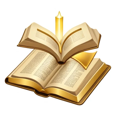 The Holy Bible Book Flipped Open With Glorious Divine Gold Shine beaming out of it  sticker