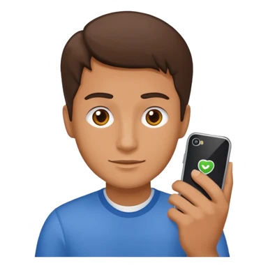 man using phone sticker
 sticker