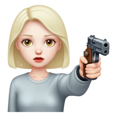 Girl getting shot sticker