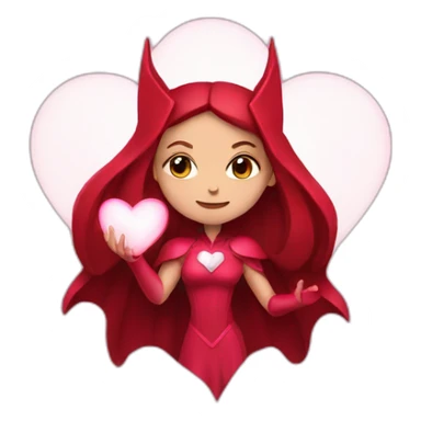 scarlet witch holding heart sticker