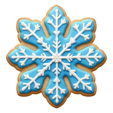 Christmas cookie snowflake sticker