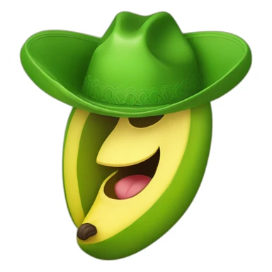un cuerpo de platano verde que tenga un bigote y un sombrero de paja sticker