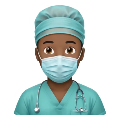 Black male surgeon sticker