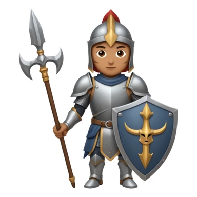 War + armor + halberd sticker