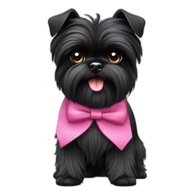 a black Affenpinscher is a freshly groomed sticker