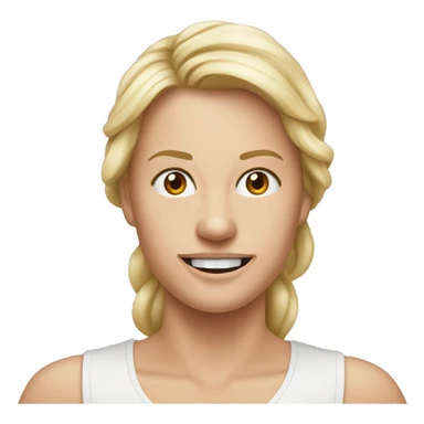 lärare med rött hår och bruna ögn sticker