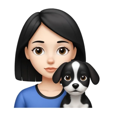 Black and White, dog  She is the girl sticker