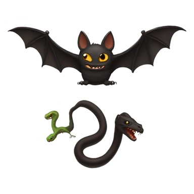 Bat with a snake sticker