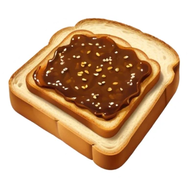 slice of bread with a spread of vegemite sticker
