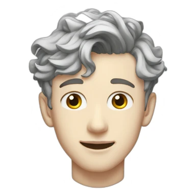 troye sivan smiling head with eyes closed sticker