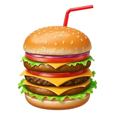 burger and drink sticker