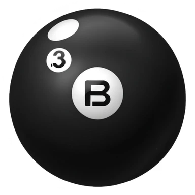 Black pull Ball with MB written on it sticker