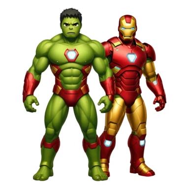 Homem de ferro misturado com Hulk sticker