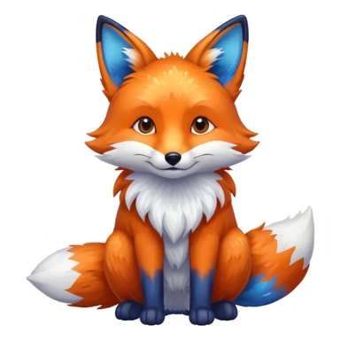 a galaxy print fox sticker