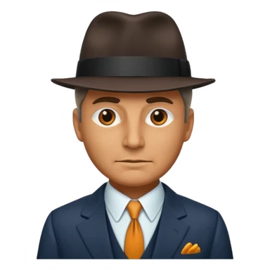 Retro Mobster with different colored suit and hat sticker