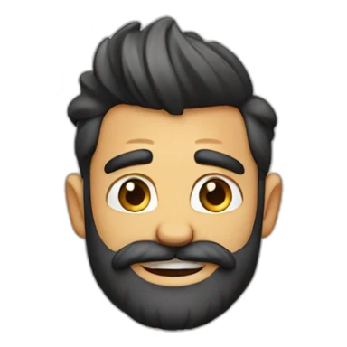 calvo con barba estilo disney sticker