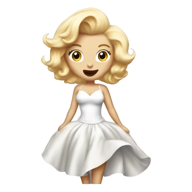 marilyn monroe with dress flowing sticker