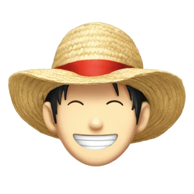 Straw hat with a red band Luffy sticker