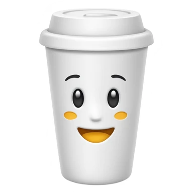 takeaway cup, no face sticker