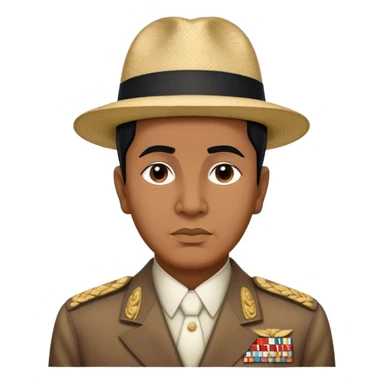 ​Cinematic Realistic Portrait of Sukarno, depicted in a lifelike, realistic style based on his iconic portrait, showcasing his thoughtful, charismatic expression in period attire, rendered with detailed textures and warm, evocative lighting that captures his pioneering spirit and national pride, sticker