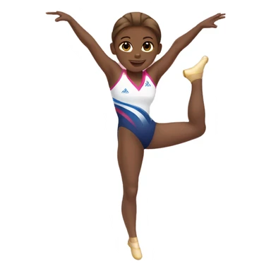 summer olympics girl beam gymnastics sticker