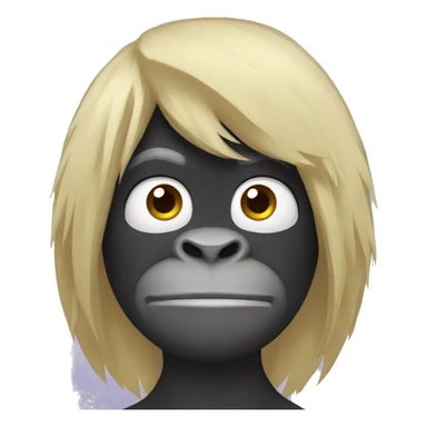 Gorilla with blonde hair sticker