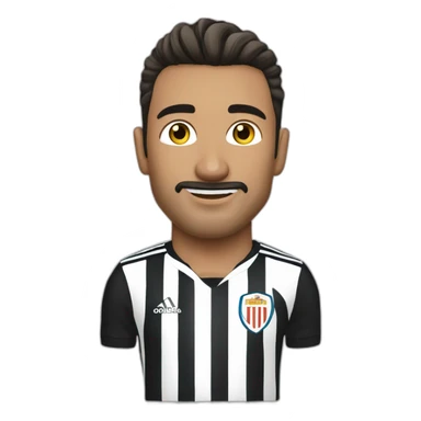 Hombre moreno jugsndo futbol sticker