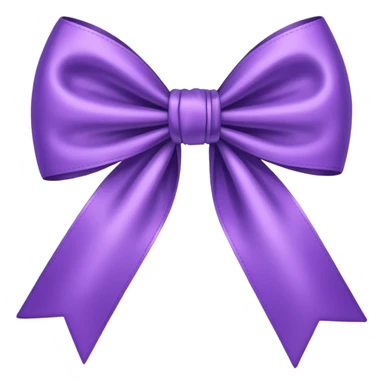 Purple bow emoji sticker