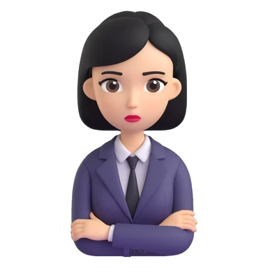 sad business woman sticker